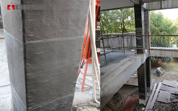 Carbon fiber reinforced polymer(CFRP) wrap retrofitting Carbon fiber reinforced polymer(CFRP) wrap retrofitting