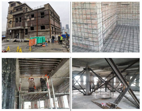 Reinforce the wall and interior of the building. Reinforce the wall and interior of the building.