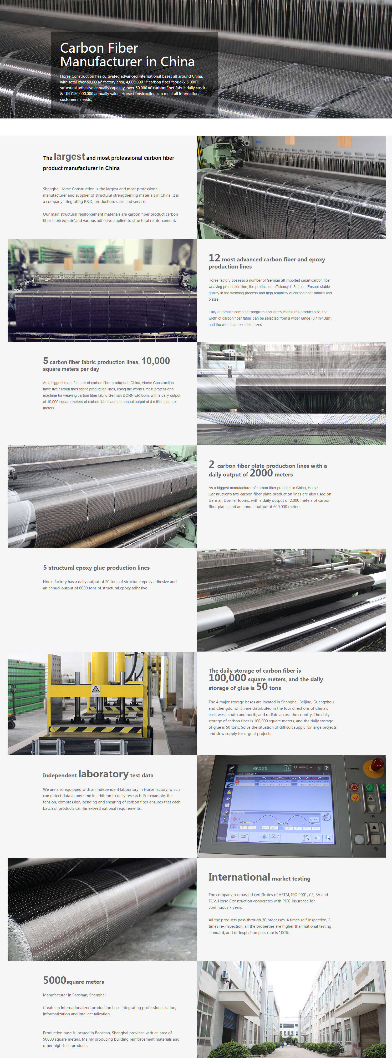 Carbon Fiber Manufacturer-Structural Strengthening-Horse Construction Carbon Fiber Manufacturer-Structural Strengthening-Horse Construction