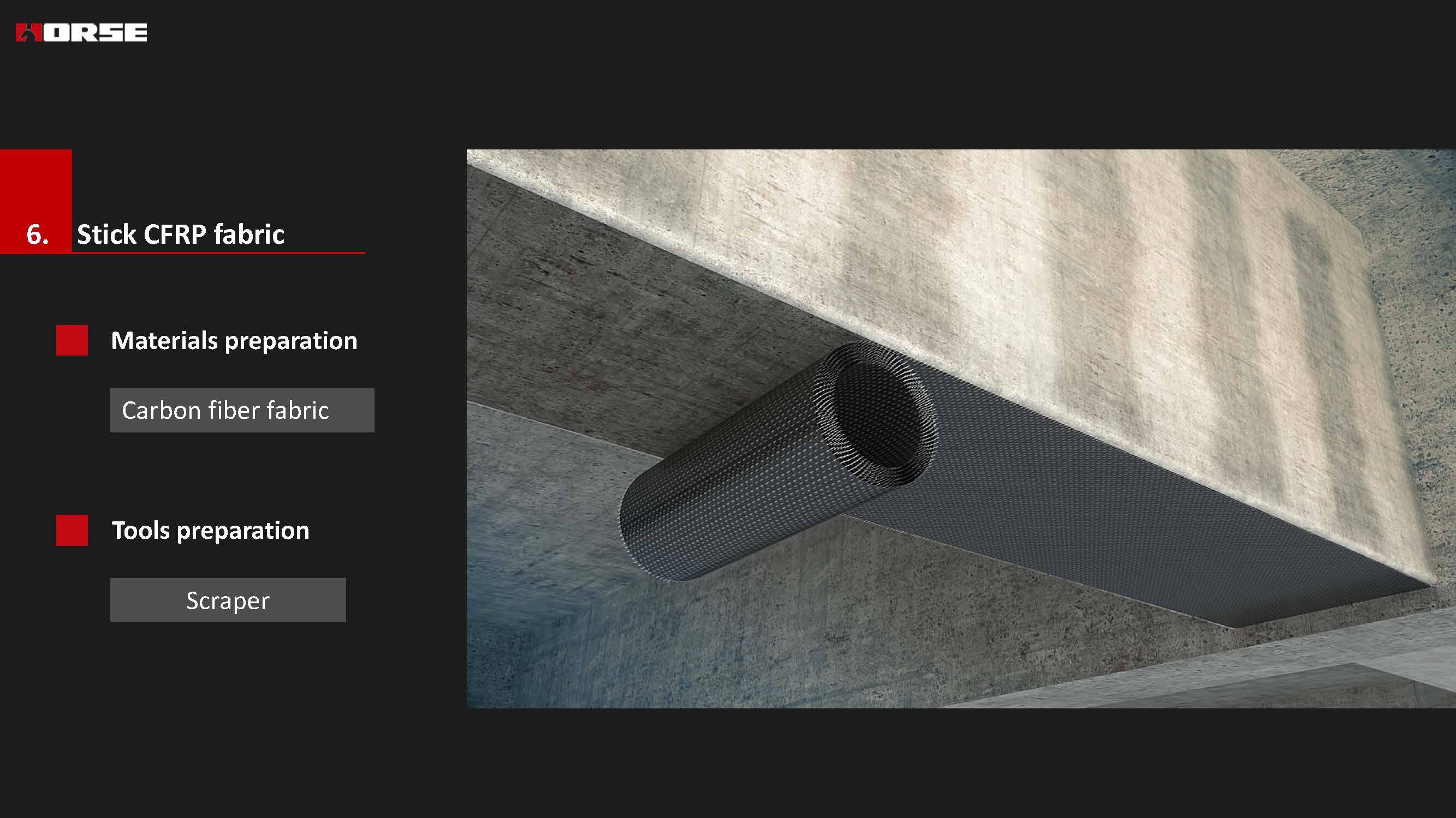 Glue Carbon Fiber to Concrete for Structural Strengthen Glue Carbon Fiber to Concrete for Structural Strengthen