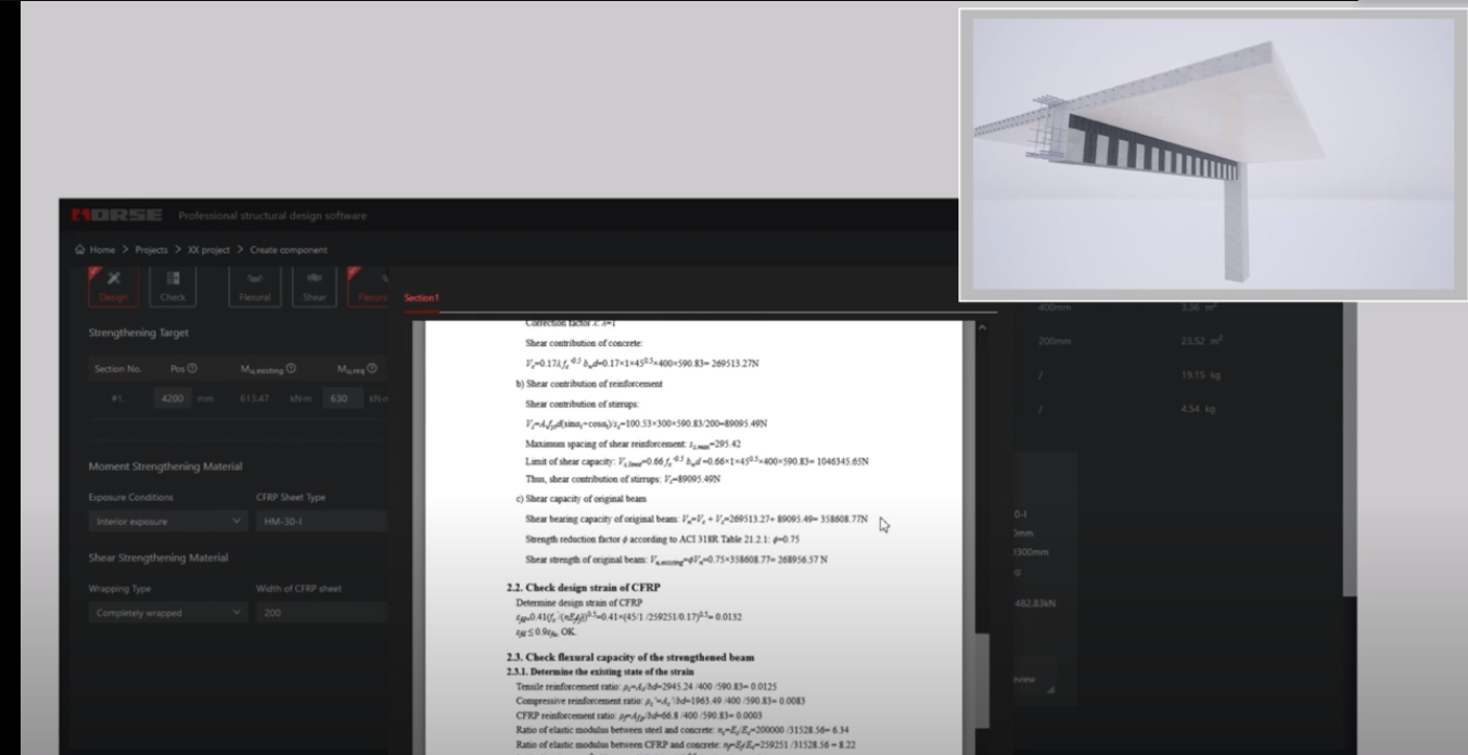 FRP (Fiber Reinforced Polymer) strengthening software FRP (Fiber Reinforced Polymer) strengthening software