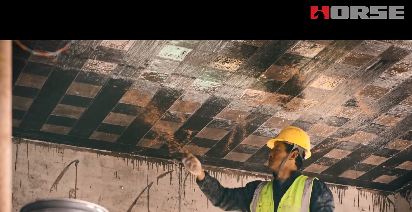 Carbon fiber strengthening slab