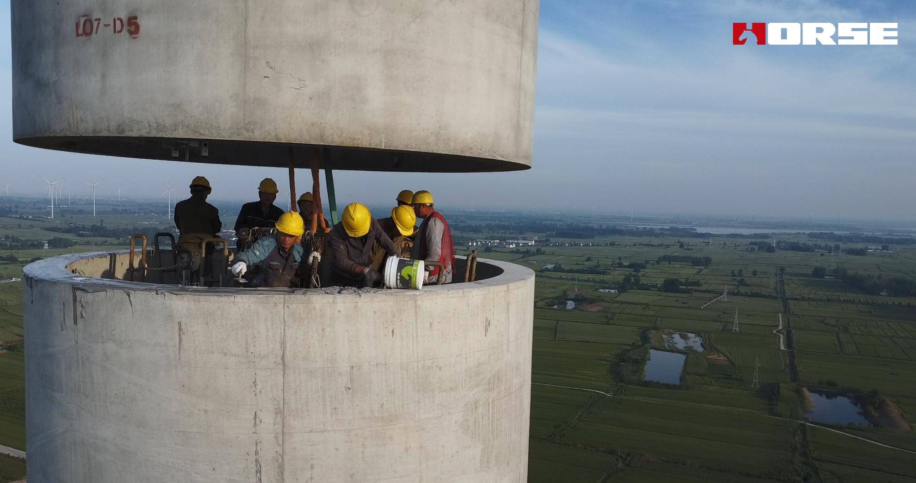 Segmental Adhesive Challenges High Temperature of 50 ℃ on Concrete Tower Assembly Segmental Adhesive Challenges High Temperature of 50 ℃ on Concrete Tower Assembly