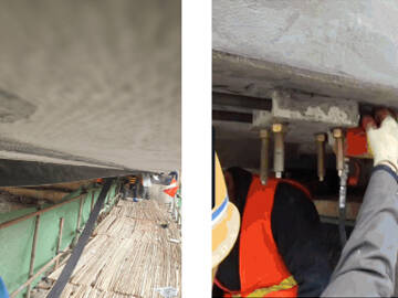 Continuous box girder reinforcement-Prestressed CFRP laminate